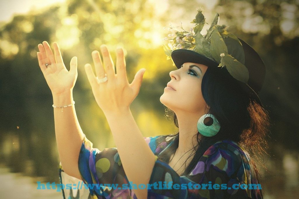 beauty, woman, flowered hat